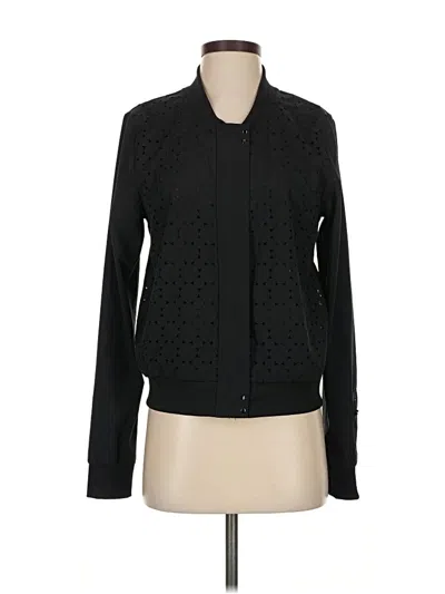 Pre-owned Fabletics Long Sleeve Top Black Mock Neckline Tops