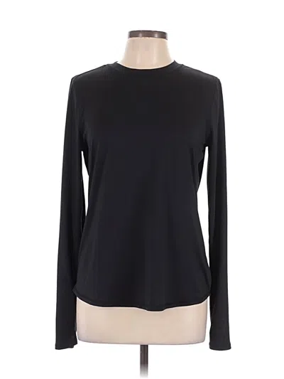 Pre-owned Fabletics Long Sleeve Top Black Mock Neckline Tops