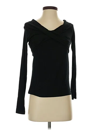Pre-owned Fabletics Long Sleeve Top Black One Shoulder Neckline Tops