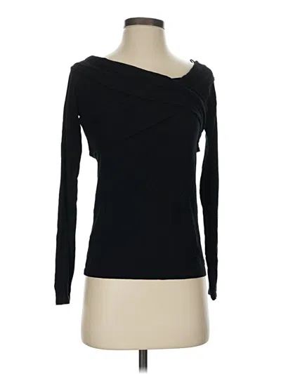 Pre-owned Fabletics Long Sleeve Top Black One Shoulder Neckline Tops