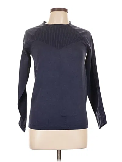 Pre-owned Fabletics Long Sleeve Top Blue Turtleneck Tops