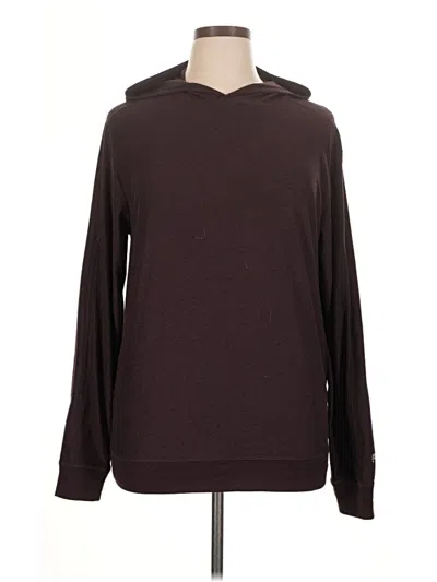Pre-owned Fabletics Long Sleeve Top Burgundy Crew Neck Tops