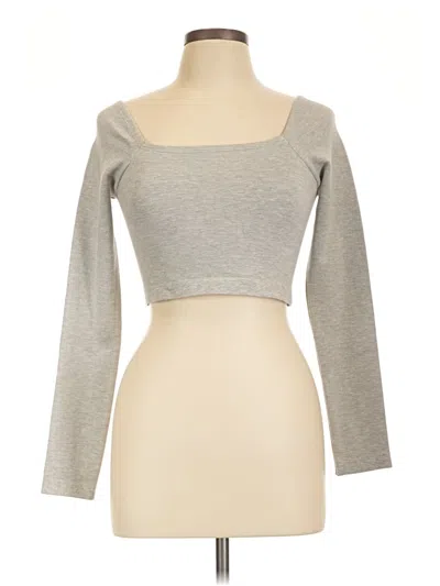 Fabletics Long Sleeve Top Gray Boatneck Tops