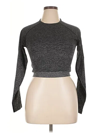 Fabletics Long Sleeve Top Gray Turtleneck Tops