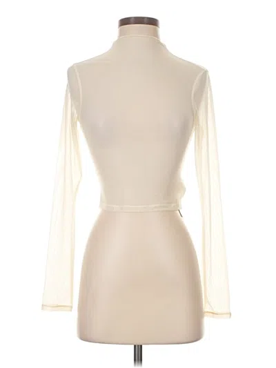 Pre-owned Fabletics Long Sleeve Top Ivory Turtleneck Tops