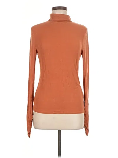 Pre-owned Fabletics Long Sleeve Top Orange Turtleneck Tops