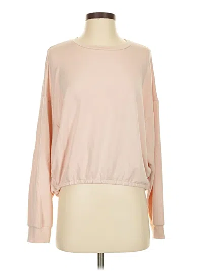 Pre-owned Fabletics Long Sleeve Top Pink Boatneck Tops