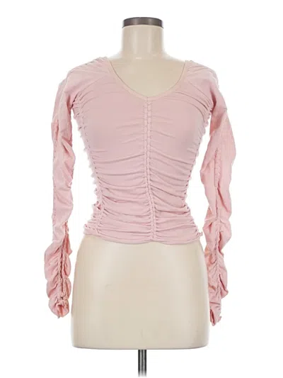 Pre-owned Fabletics Long Sleeve Top Pink Sweetheart Neckline Tops