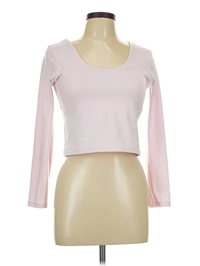 Pre-owned Fabletics Long Sleeve Top Pink Sweetheart Neckline Tops