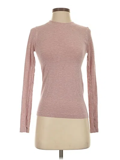 Pre-owned Fabletics Long Sleeve Top Pink Turtleneck Tops