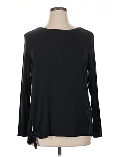 Pre-owned Fabletics Long Sleeve T-shirt In Black