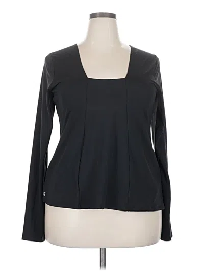 Pre-owned Fabletics Long Sleeve T-shirt In Black