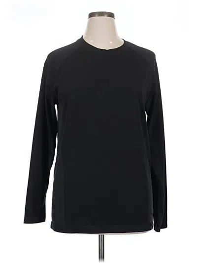 Pre-owned Fabletics Long Sleeve T-shirt In Black