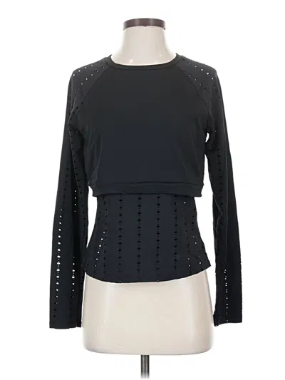 Pre-owned Fabletics Long Sleeve T-shirt In Black