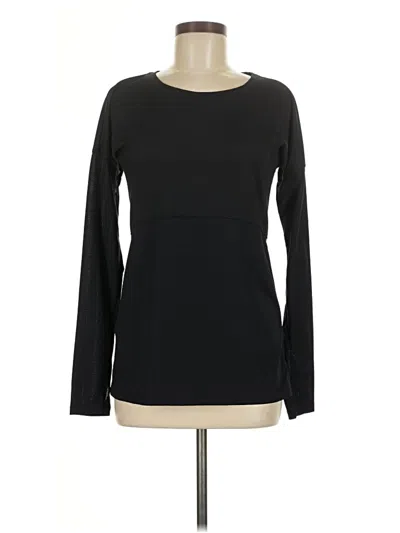 Pre-owned Fabletics Long Sleeve T-shirt In Black