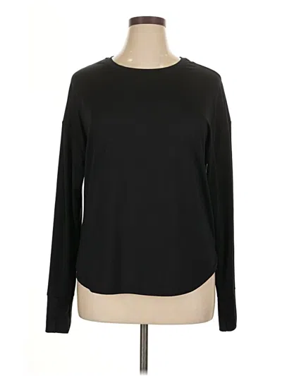 Pre-owned Fabletics Long Sleeve T-shirt In Black