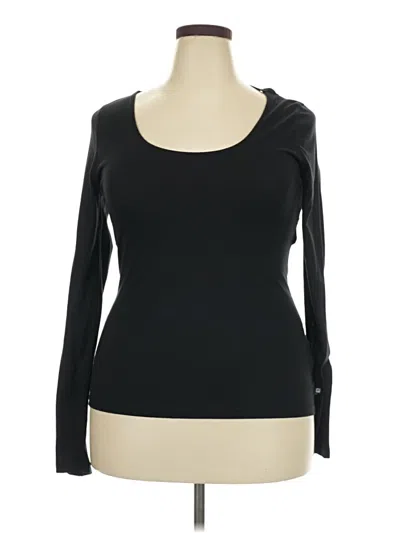 Pre-owned Fabletics Long Sleeve T-shirt In Black