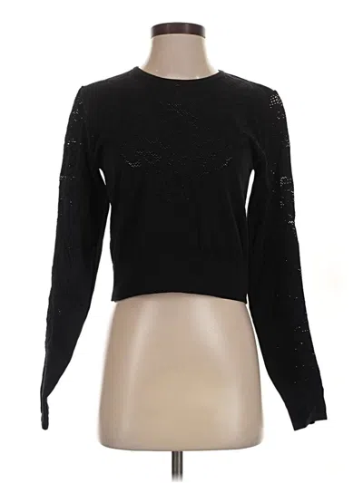 Pre-owned Fabletics Long Sleeve T-shirt In Black