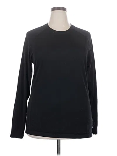 Pre-owned Fabletics Long Sleeve T-shirt In Black