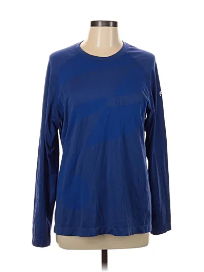 Pre-owned Fabletics Long Sleeve T-shirt In Blue