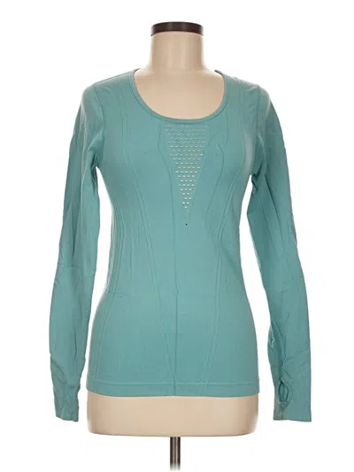 Pre-owned Fabletics Long Sleeve T-shirt In Blue