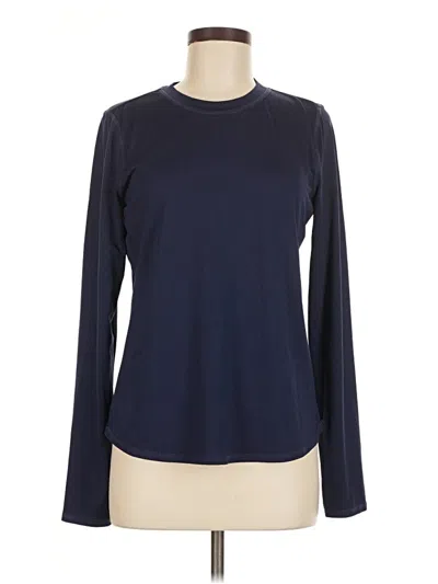 Pre-owned Fabletics Long Sleeve T-shirt In Blue