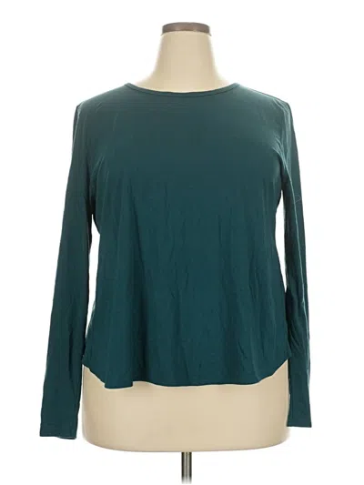 Pre-owned Fabletics Long Sleeve T-shirt In Blue