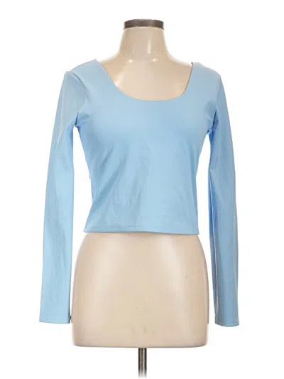 Pre-owned Fabletics Long Sleeve T-shirt In Blue