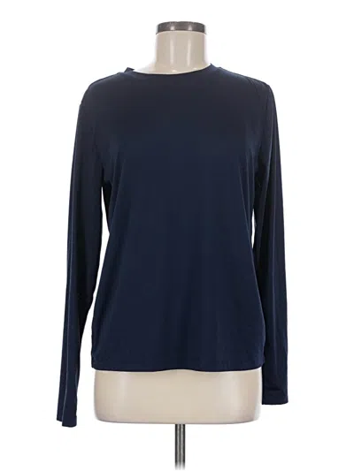 Pre-owned Fabletics Long Sleeve T-shirt In Blue