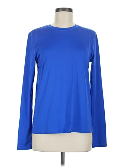 Pre-owned Fabletics Long Sleeve T-shirt In Blue