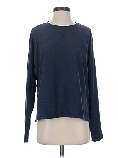 Pre-owned Fabletics Long Sleeve T-shirt In Blue