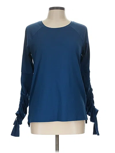 Pre-owned Fabletics Long Sleeve T-shirt In Blue