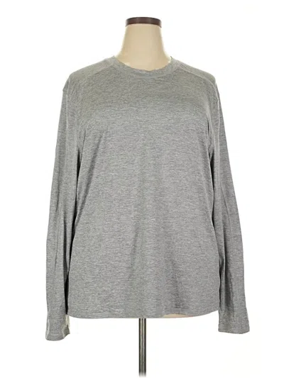 Pre-owned Fabletics Long Sleeve T-shirt In Gray