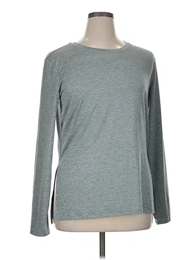 Pre-owned Fabletics Long Sleeve T-shirt In Gray