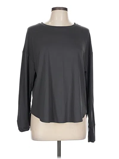 Pre-owned Fabletics Long Sleeve T-shirt In Gray