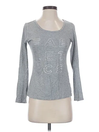 Pre-owned Fabletics Long Sleeve T-shirt In Gray