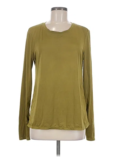 Pre-owned Fabletics Long Sleeve T-shirt In Green