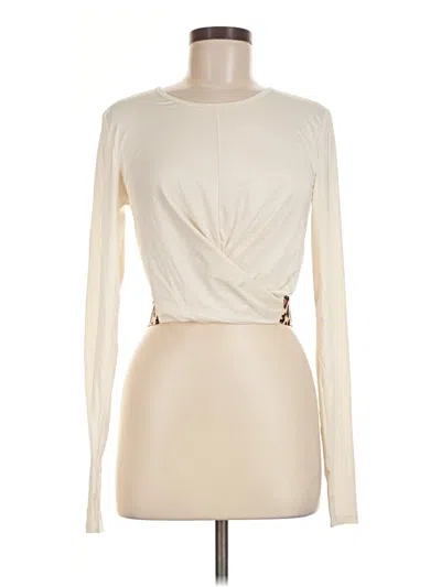 Pre-owned Fabletics Long Sleeve T-shirt In Ivory