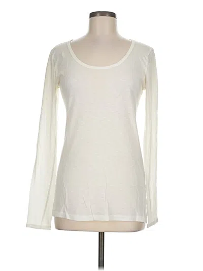 Pre-owned Fabletics Long Sleeve T-shirt In Ivory