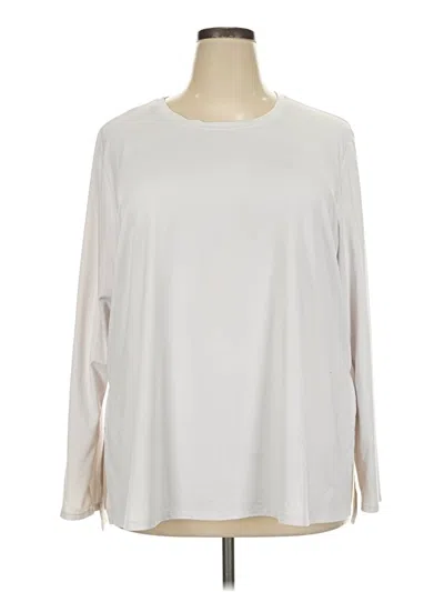 Pre-owned Fabletics Long Sleeve T-shirt In Ivory
