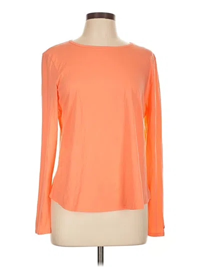 Pre-owned Fabletics Long Sleeve T-shirt In Orange