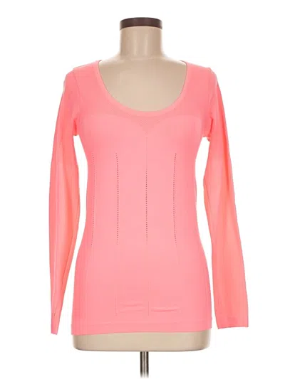 Pre-owned Fabletics Long Sleeve T-shirt In Pink