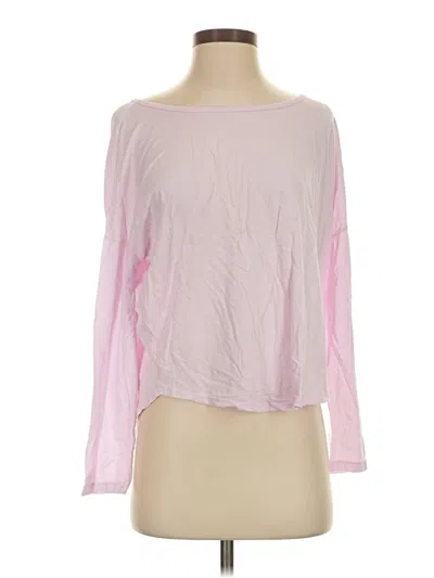 Pre-owned Fabletics Long Sleeve T-shirt In Pink