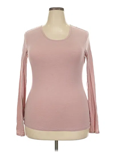 Pre-owned Fabletics Long Sleeve T-shirt In Pink