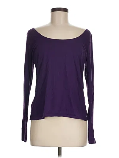 Pre-owned Fabletics Long Sleeve T-shirt In Purple