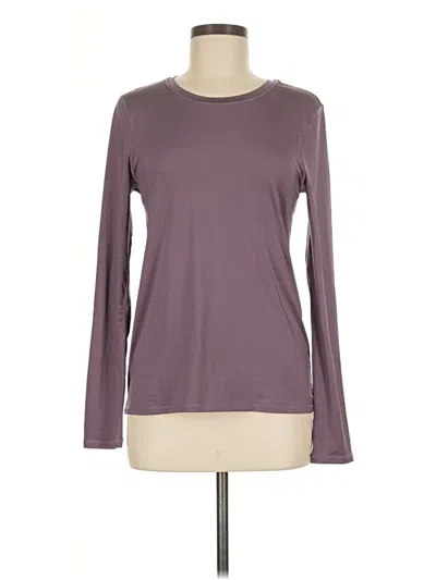 Pre-owned Fabletics Long Sleeve T-shirt In Purple