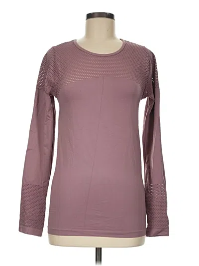 Pre-owned Fabletics Long Sleeve T-shirt In Purple