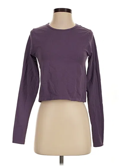 Pre-owned Fabletics Long Sleeve T-shirt In Purple