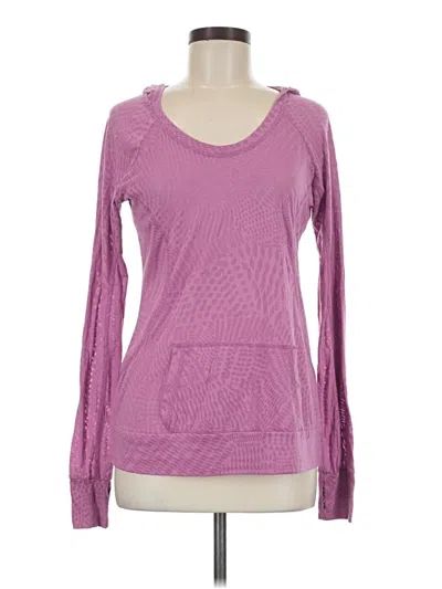 Pre-owned Fabletics Long Sleeve T-shirt In Purple