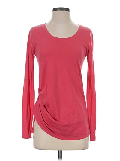 Pre-owned Fabletics Long Sleeve T-shirt In Red